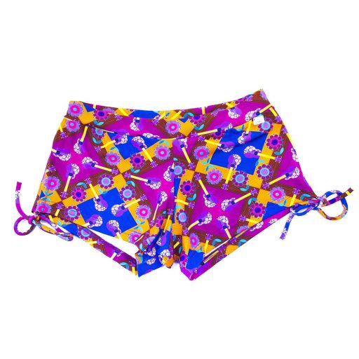 Short Mujer con tiras laterales Morado